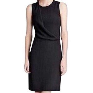 NWT Theory Darbia Jubiliant Black Wool Blend Sheath Dress Career Womens 6 (1747)